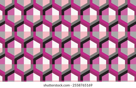 Seamless geometric pattern combination of soft colorful faceted shapes. Perfect for printing, design backgrounds, wallpaper and tiles