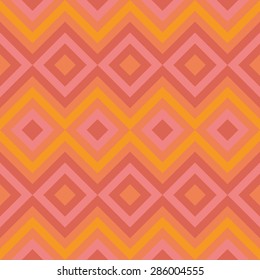 Seamless geometric pattern composed of squares and zigzag lines. Vector illustration.