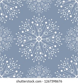 Seamless geometric pattern with connected lines and dots. Vector illustration.