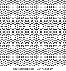 Seamless geometric pattern of connected symmetrical shapes and rounded lines. Perfect for abstract backgrounds, textiles, and modern graphic design.