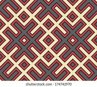 Seamless geometric pattern. Continuous pattern of ethnic elements.