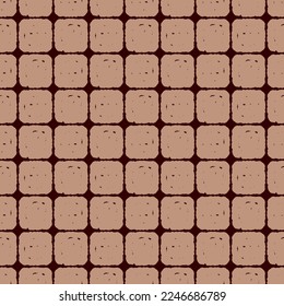 Seamless geometric pattern. Cookies with cocoa. Vector stock illustration eps10.