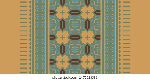 Seamless Geometric Pattern. Cross Stitch Pattern Background. Design for Cross Stitch,ethnic,fabric,pattern,embroidery,motif, Cross,stitch,folk,retro,pixel,handcraft,abstract,batik,zigzag