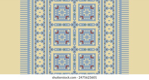 Seamless Geometric Pattern. Cross Stitch Pattern Background. Design for Cross Stitch,ethnic,fabric,pattern,embroidery,motif, Cross,stitch,folk,retro,pixel,handcraft,abstract,batik,zigzag