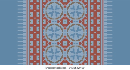 Seamless Geometric Pattern. Cross Stitch Pattern Background. Design for Cross Stitch,ethnic,fabric,pattern,embroidery,motif, Cross,stitch,folk,retro,pixel,handcraft,abstract,batik,zigzag