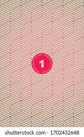 Seamless geometric pattern, cube square