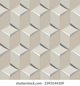 Seamless geometric pattern. Cubes. Print.