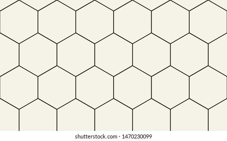 Seamless geometric pattern. Cubic hexagon texture. Rhombus mesh background.