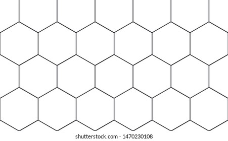 Seamless geometric pattern. Cubic hexagon texture. Rhombus mesh background.