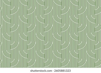 Seamless geometric pattern with curved and parallel lines creating a modern, structured design. Ideal for wallpapers, textiles, backgrounds, packaging, and digital projects.