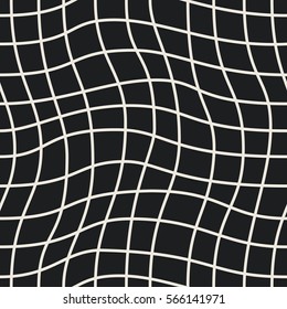 Seamless geometric pattern. Curved waves in black and beige. Stylish background. Graphic design element for web sites, stationary printables, fabric, scrapbooking etc. Vector illustration