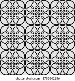 
Seamless geometric pattern. Dark Element Light Background Arabic Ornament Print