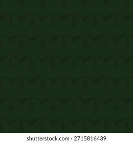 Patrón geométrico sin fisuras con Formas de abanico verde oscuro sobre fondo verde suave ideal para textiles y diseño