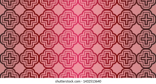Seamless geometric pattern with decorative art-deco modern ornamnet. Vector illustration.