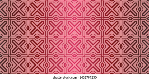 Seamless geometric pattern with decorative art-deco modern ornamnet. Vector illustration.