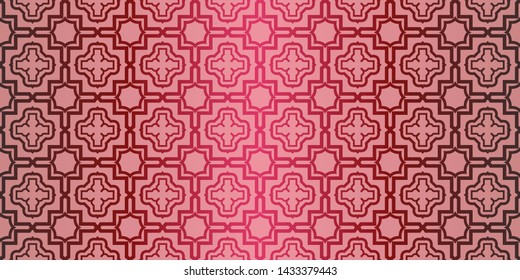 Seamless geometric pattern with decorative art-deco modern ornamnet. Vector illustration.