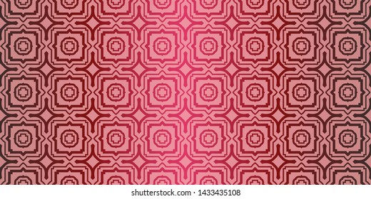 Seamless geometric pattern with decorative art-deco modern ornamnet. Vector illustration.