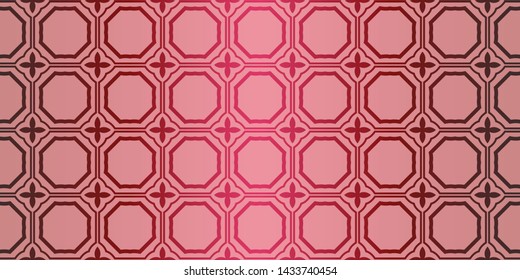 Seamless geometric pattern with decorative art-deco modern ornamnet. Vector illustration.
