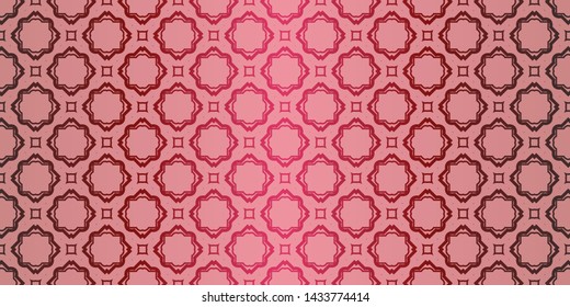 Seamless geometric pattern with decorative art-deco modern ornamnet. Vector illustration.