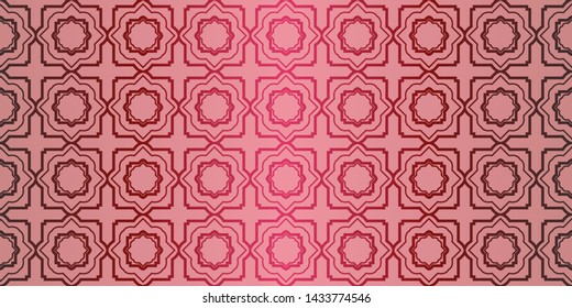 Seamless geometric pattern with decorative art-deco modern ornamnet. Vector illustration.