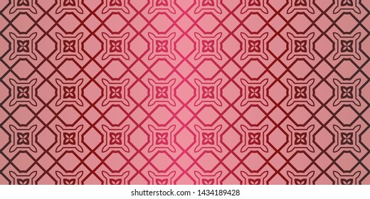 Seamless geometric pattern with decorative art-deco modern ornamnet. Vector illustration.