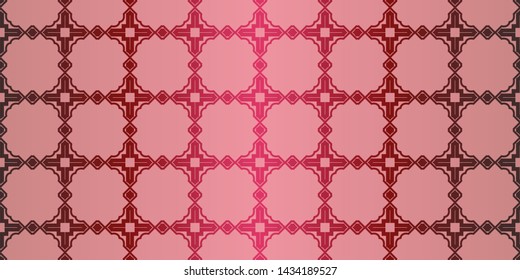 Seamless geometric pattern with decorative art-deco modern ornamnet. Vector illustration.