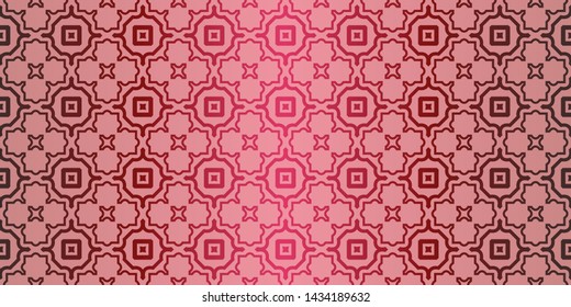 Seamless geometric pattern with decorative art-deco modern ornamnet. Vector illustration.