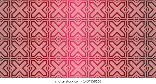 Seamless geometric pattern with decorative art-deco modern ornamnet. Vector illustration.