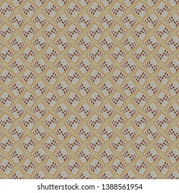 seamless geometric pattern with decorative flower ornaments