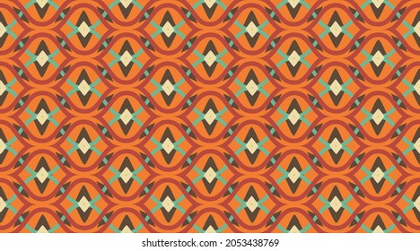Seamless geometric pattern.  Delicate beautiful ornament.  Color mosaic shapes background.  Seamless vector pattern. 