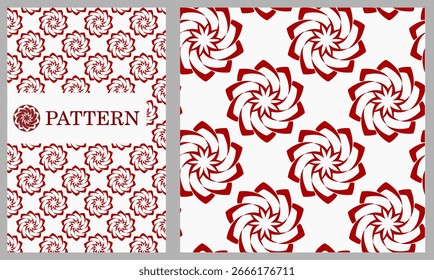 Nahtloses geometrisches Muster mit zarten Blumenmotiven, eleganter Symmetrie, dekorativer Verzierung für Textilien, Tapeten und Hintergründe in modernen und klassischen Designs, vielseitig für Digitalpapier.