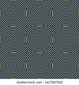 Seamless geometric pattern design artwork with simple radial geometrical forms. Circular geometric vector graphic, useful for design cover, poster design, fabric print, wallpaper, wrapping paper.