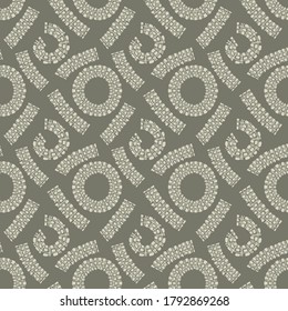 Patrón geométrico sin foco. Diseño para tela, papel, textiles, cerámica, papel pintado. Ornamento gráfico vectorial.