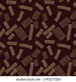 Nahtloses geometrisches Muster. Design für Gewebe, Papier, Textilien, Keramik, Tapeten. Vektorgrafik-Ornament.