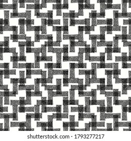 Patrón geométrico sin foco. Diseño para tela, papel, textiles, cerámica, papel pintado. Ornamento gráfico vectorial.