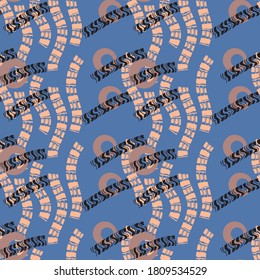 Seamless geometric pattern. Design for fabric, paper, textiles, ceramics, wallpaper. Vector graphic ornament.