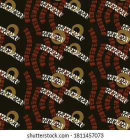 Seamless geometric pattern. Design for fabric, paper, textiles, ceramics, wallpaper. Vector graphic ornament.
