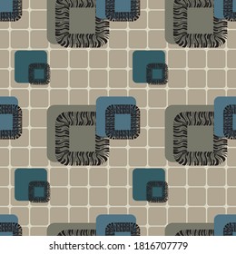 Seamless geometric pattern. Design for fabric, paper, textiles, ceramics, wallpaper. Vector graphic ornament.