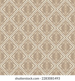 Seamless geometric pattern. Design for fabric, paper, textiles, ceramics,wallpaper.Vector graphic ornament texture background used brown theme diamonds.Traditional ornament.