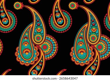 Seamless geometric pattern design. Floral motif pattern