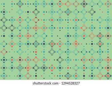 Seamless geometric pattern design illustration