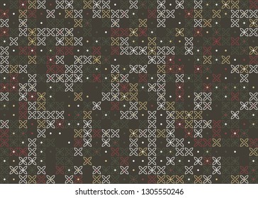 Seamless geometric pattern design illustration