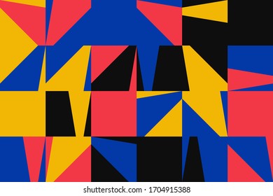 Seamless geometric pattern design made with simple triangle geometrical forms. Abstract vector composition graphics, useful for decoration, wallpapers, textile, covers, prints, wrapping paper, etc.