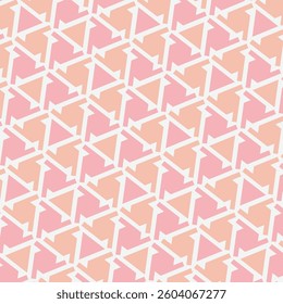Seamless geometric pattern design made with simple triangle and rhombus shapes. Abstract hexagon vector background, useful for decoration, wallpapers, textile, covers, prints, wrapping paper, etc.