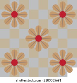 Nahtloses geometrisches Musterdesign. Blumenmuster für Ornamente, geeignet für Stoff, Illustration, Papierdruck, Tapeten. Modedruck.