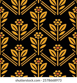 Seamless Geometric Pattern Design for Textile and Fabric Vector Illustration