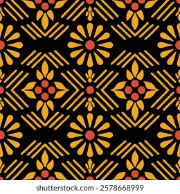 Seamless Geometric Pattern Design for Textile and Fabric Vector Illustration