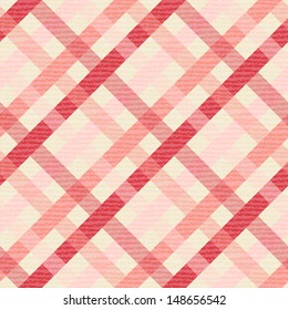 Seamless geometric pattern. Diagonal checkered texture. Vector print of textured paper