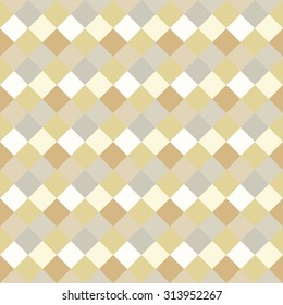 Seamless geometric pattern. Diagonal square, braiding, woven line background. Rhomboid figure texture. Patchwork soft, light, gray, beige, olive colored. Vector