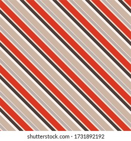 Seamless geometric pattern with diagonal stripes. Abstract vector background. Stylish retro colors. 